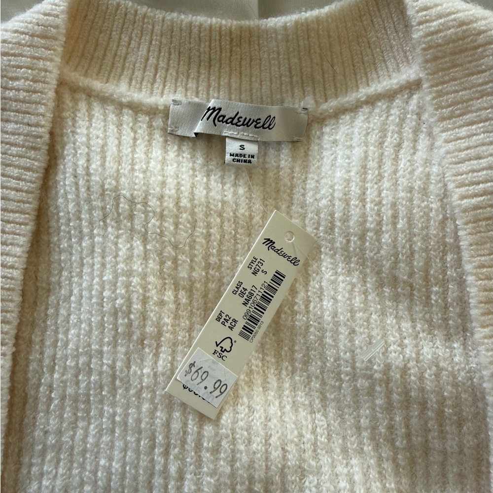 Madewell Cream Scoop Neck Sweater - Picture 2 of 3